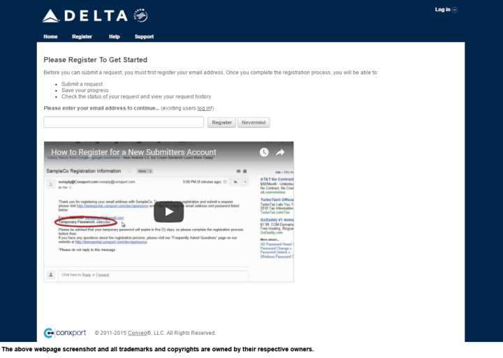 
                Delta Air Lines donation info and form. http://www.delta.com