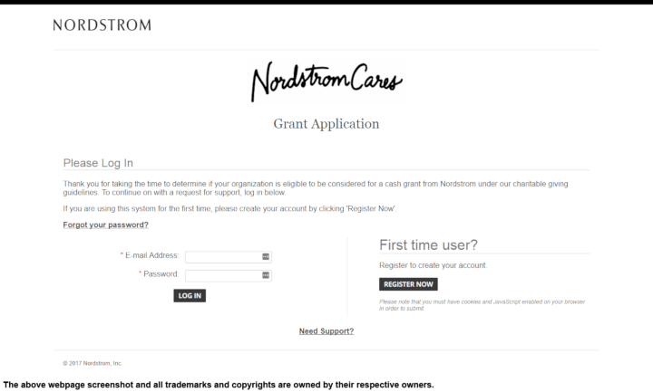 
                Nordstrom donation info and form. http://shop.nordstrom.com