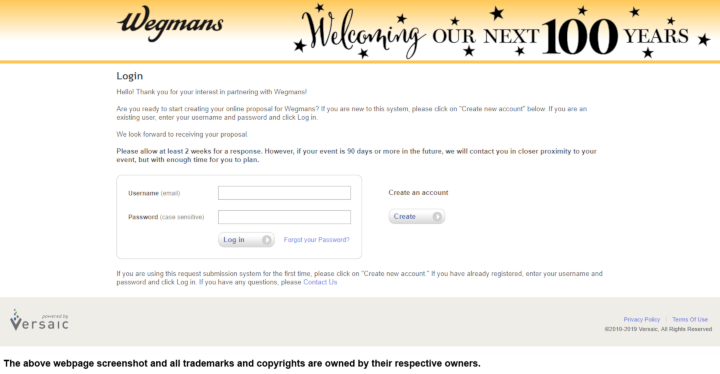 
                Wegmans Food Markets donation info and form. http://www.wegmans.com